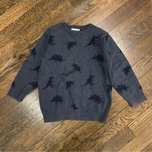 Vertbaudet Navy Dinos Cotton Sweater (Blue-Grey/Navy) Size 110/5Y
